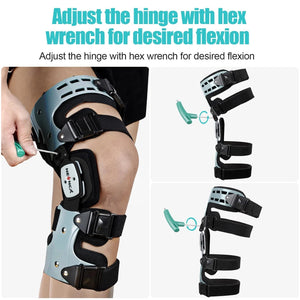 Adjustable Rom Knee Brace For Arthritis Pain And Post Surgical Support 1005006426001918-Left leg