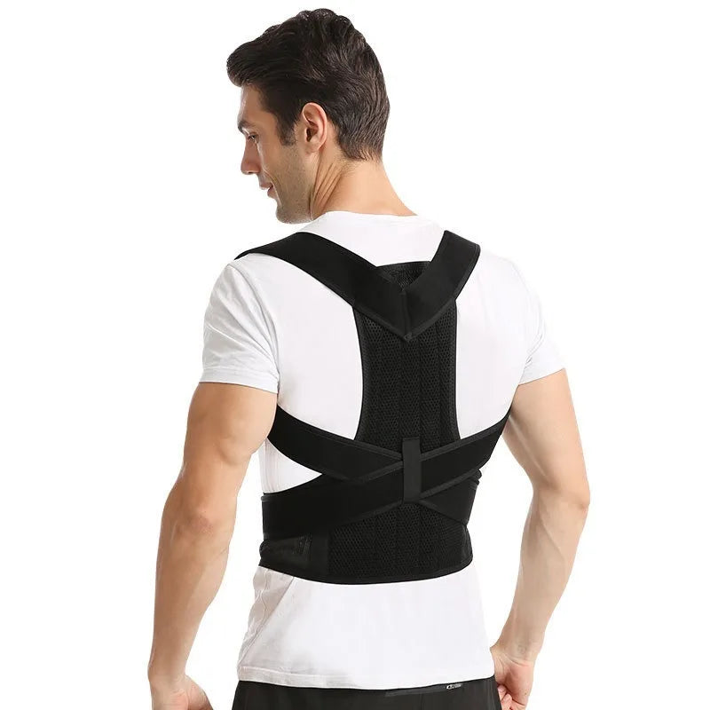 Adjustable Scoliosis Posture Corrector Corset Back Brace Lumbar Support Belt 1005008751823650-Gray-L