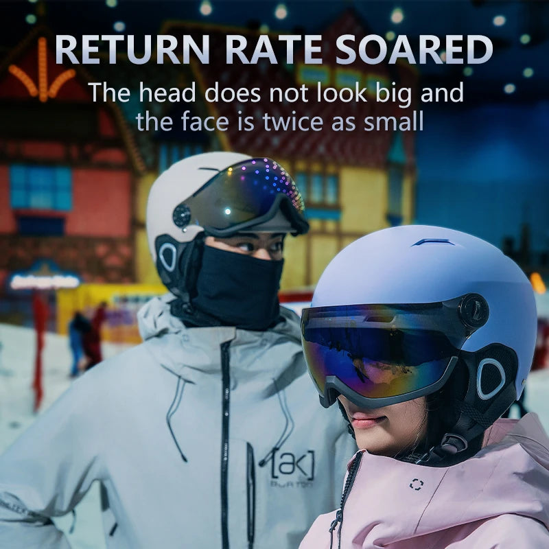 Adult Ski And Skate Helmet With Goggles Abs Eps Warm Liner 1005008093000864-PRAN-S-51-54cm