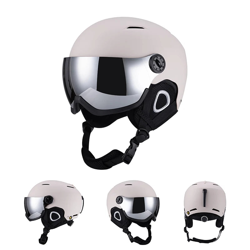 Adult Ski And Skate Helmet With Goggles Abs Eps Warm Liner 1005008093000864-PRAN-S-51-54cm