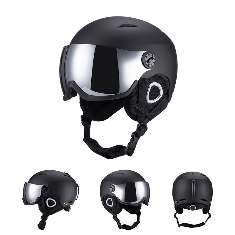 Adult Ski And Skate Helmet With Goggles Abs Eps Warm Liner 1005008093000864-PRAN-S-51-54cm