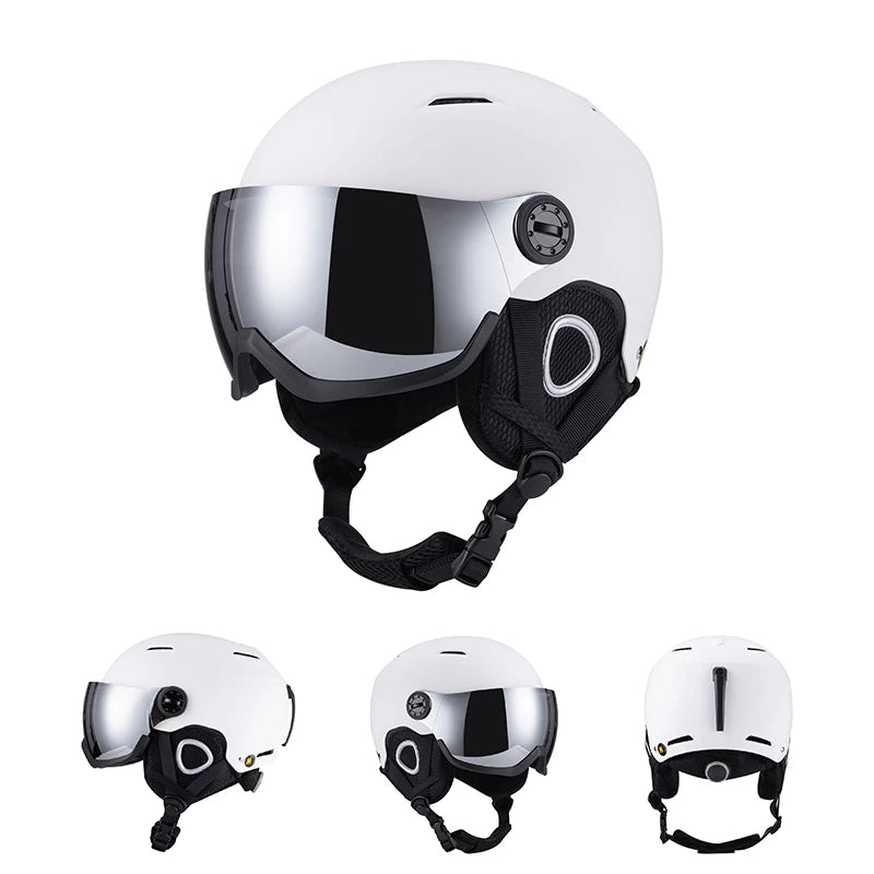Adult Ski And Skate Helmet With Goggles Abs Eps Warm Liner 1005008093000864-PRAN-S-51-54cm