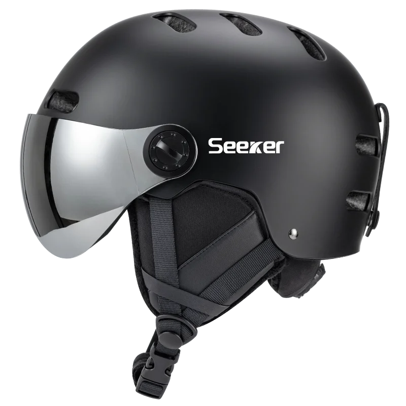 Adult Ski Helmet With Goggles Abs Shell Eps Liner Adjustable Fit 1005008148980018-Light Pink-L(59-61CM)