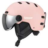 Adult Ski Helmet With Goggles Abs Shell Eps Liner Adjustable Fit 1005008148980018-Light Pink-L(59-61CM)