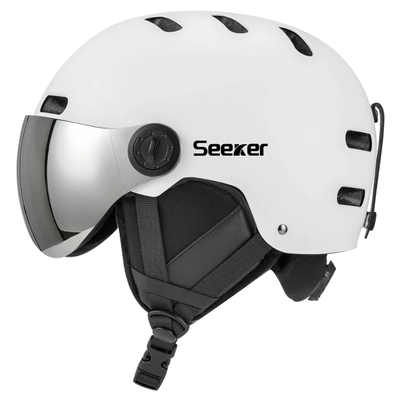 Adult Ski Helmet With Goggles Abs Shell Eps Liner Adjustable Fit 1005008148980018-Light Pink-L(59-61CM)