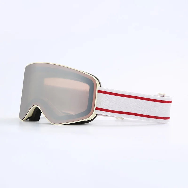 Adult Ski Snowboard Goggles Uv400 Mirror Lens Double Anti Fog Cylindrical 1005007476624683-D