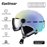 All In One Warm Ski Helmet With Adjustable Ventilation For Comfort 1005007874480813-Fantasy blue-L(59-61cm)