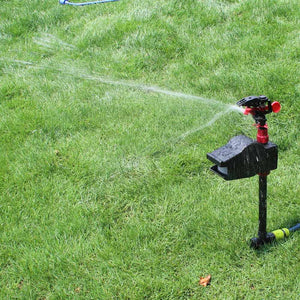 Animal Repellent Motion Sensor Sprinkler Device for Outdoor Use with 360-Degree Sprinkler Head