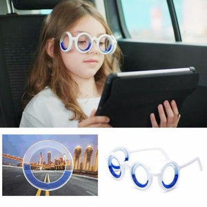Anti-Motion Sickness Glasses, Lens-Free, Lightweight, Detachable for Travel