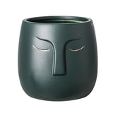 Sleeping Face Abstract Ceramic Flower Pot