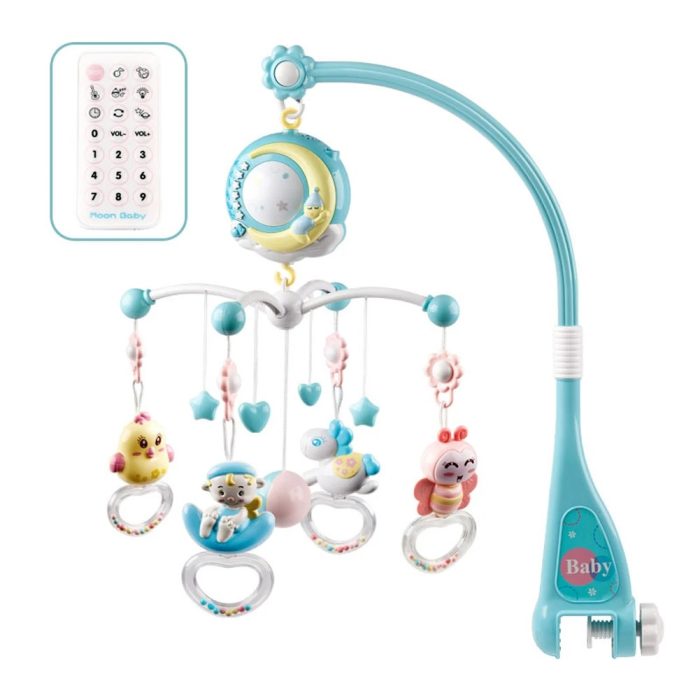 Baby Crib Mobile with Music, Night Light, and Star Projector