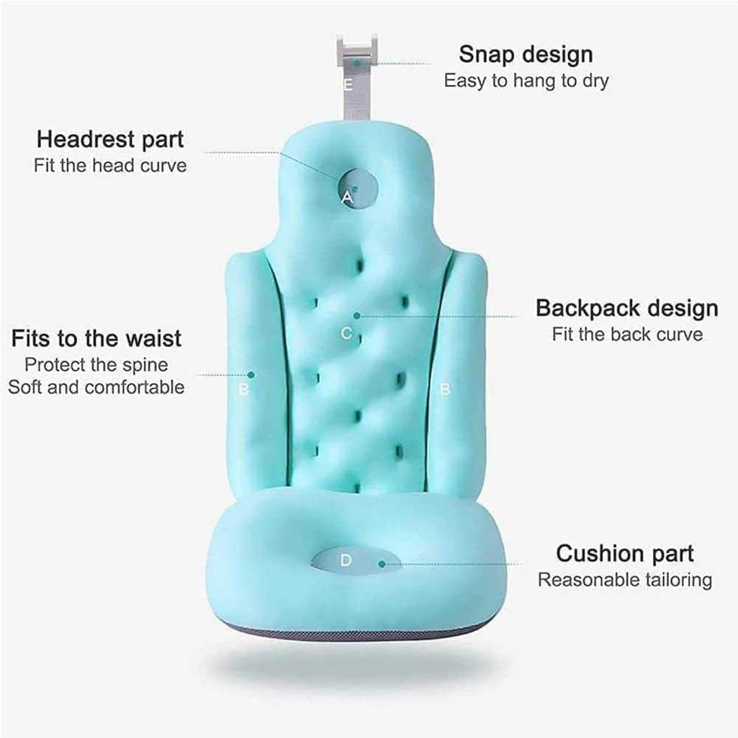 Breathable Quick-Dry Bathtub Cushion for Adults, Soft Support