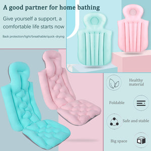 Breathable Quick-Dry Bathtub Cushion for Adults, Soft Support