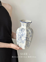 Blue And White Hand Painted Ceramic Porcelain Vase Flower Pot Decor 1005008565958475-S Man Tang