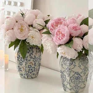 Blue And White Hand Painted Ceramic Porcelain Vase Flower Pot Decor 1005008565958475-S Man Tang