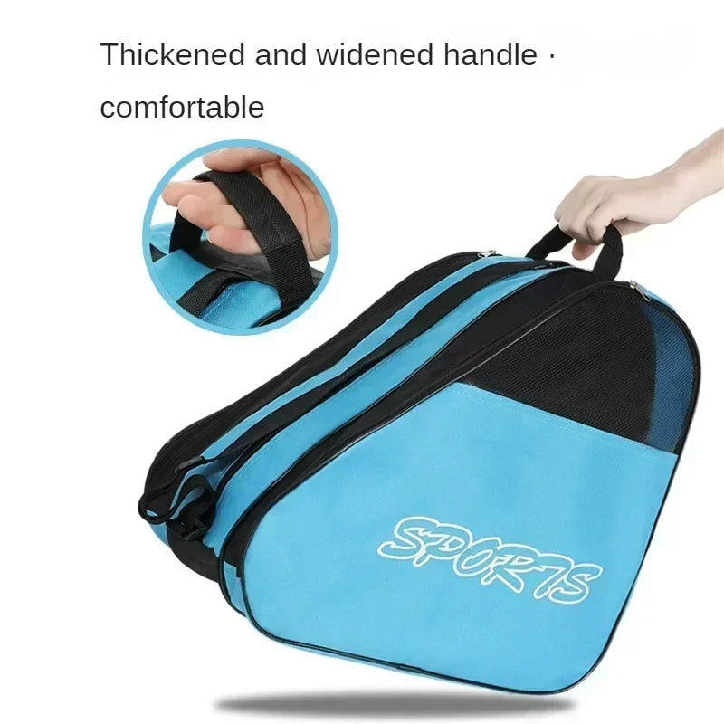 Breathable Skate Storage Bag With 3 Compartments And Shoulder Strap 1005006347681618-Blue