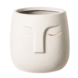 Sleeping Face Abstract Ceramic Flower Pot
