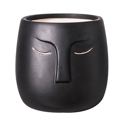 Sleeping Face Abstract Ceramic Flower Pot