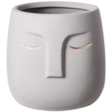 Sleeping Face Abstract Ceramic Flower Pot