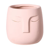 Sleeping Face Abstract Ceramic Flower Pot