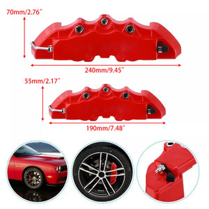 Car Brake Caliper Cover Red Brake  4 Pcs Universal Sets