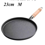 Cast Iron Frying Pan With Wooden Handle For Gas Induction Cooking 1005008597225326-26cm