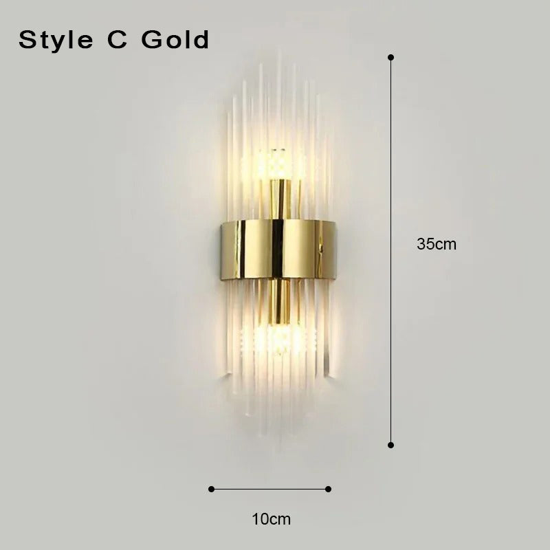 Chic Nordic Modern Gold Wall Light