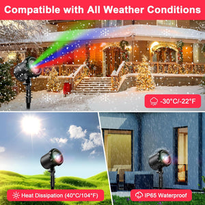 Christmas Laser Lights Outdoor, Upgraded Laser Christmas Projector Lights Outdoor, 3 Color Moving Rgb Holiday Projector Lights Outdoor