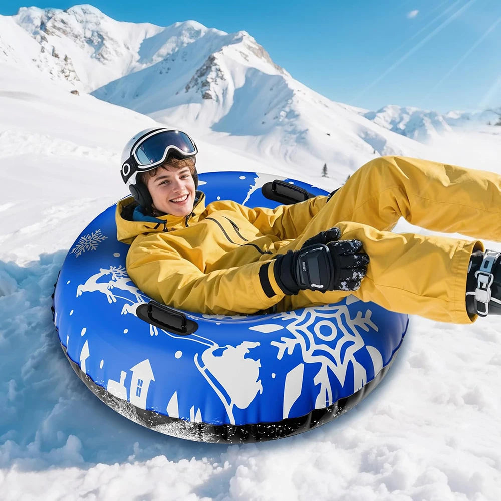 Cold Resistant Inflatable Pvc Snow Tube With Handles For Outdoor Sledding 1005010487377340-HXQ-RED-2.0