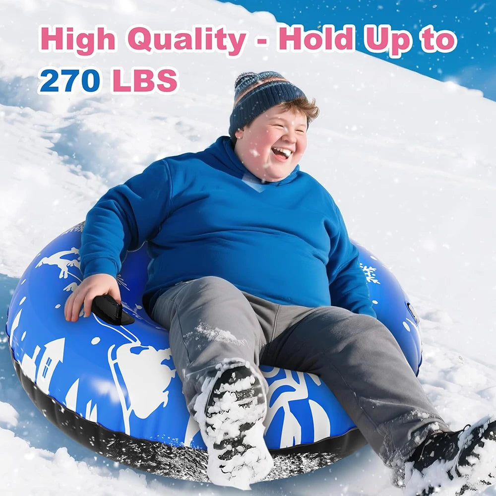 Cold Resistant Inflatable Pvc Snow Tube With Handles For Outdoor Sledding 1005010487377340-HXQ-RED-2.0