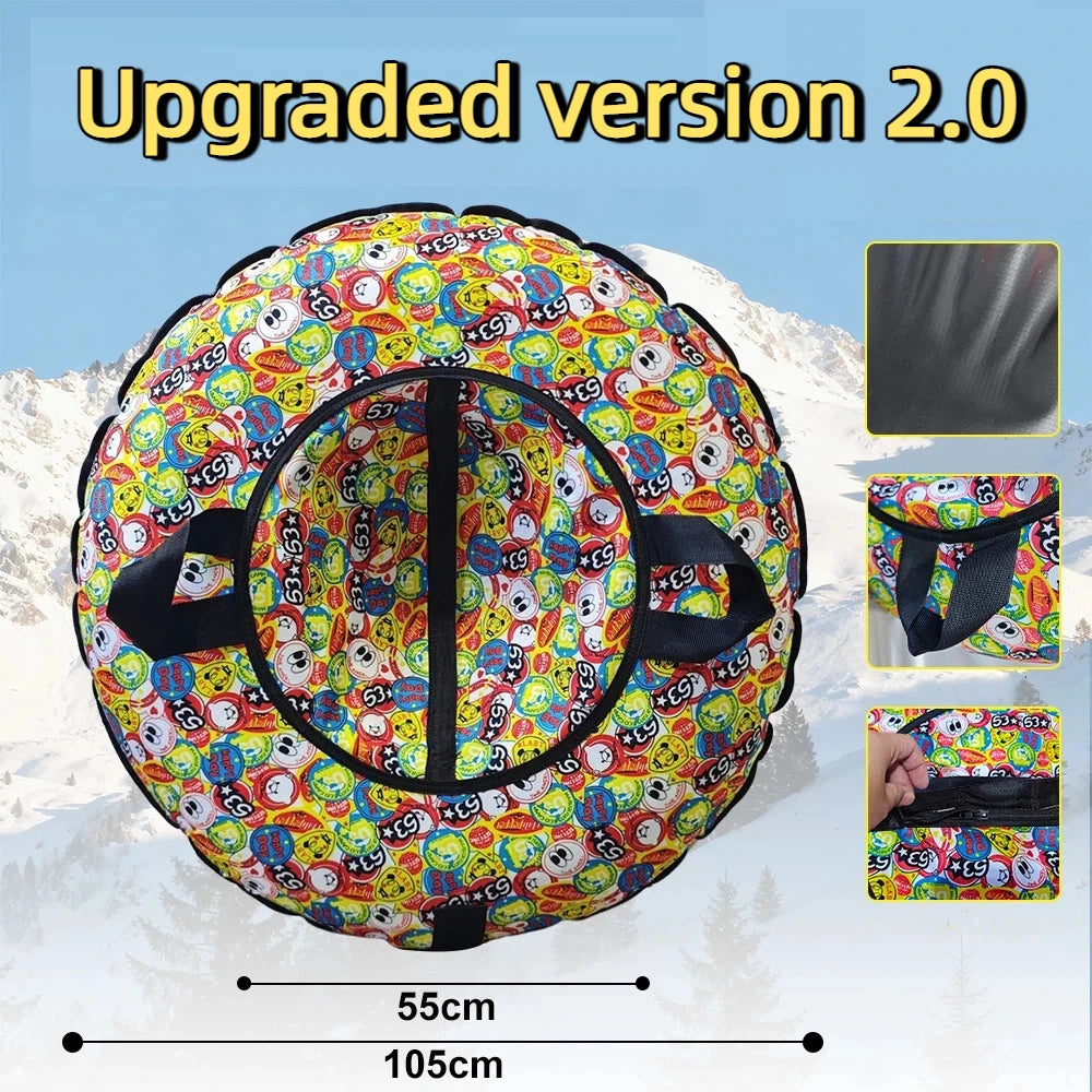 Cold Resistant Inflatable Pvc Snow Tube With Handles For Outdoor Sledding 1005010487377340-HXQ-RED-2.0