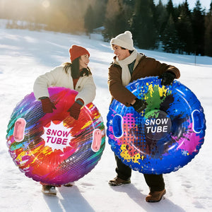 Colorful Inflatable Snow Tube Ring Thickened Pvc Seat With Handles 1005010273356530-HXQ-XC-BDZ