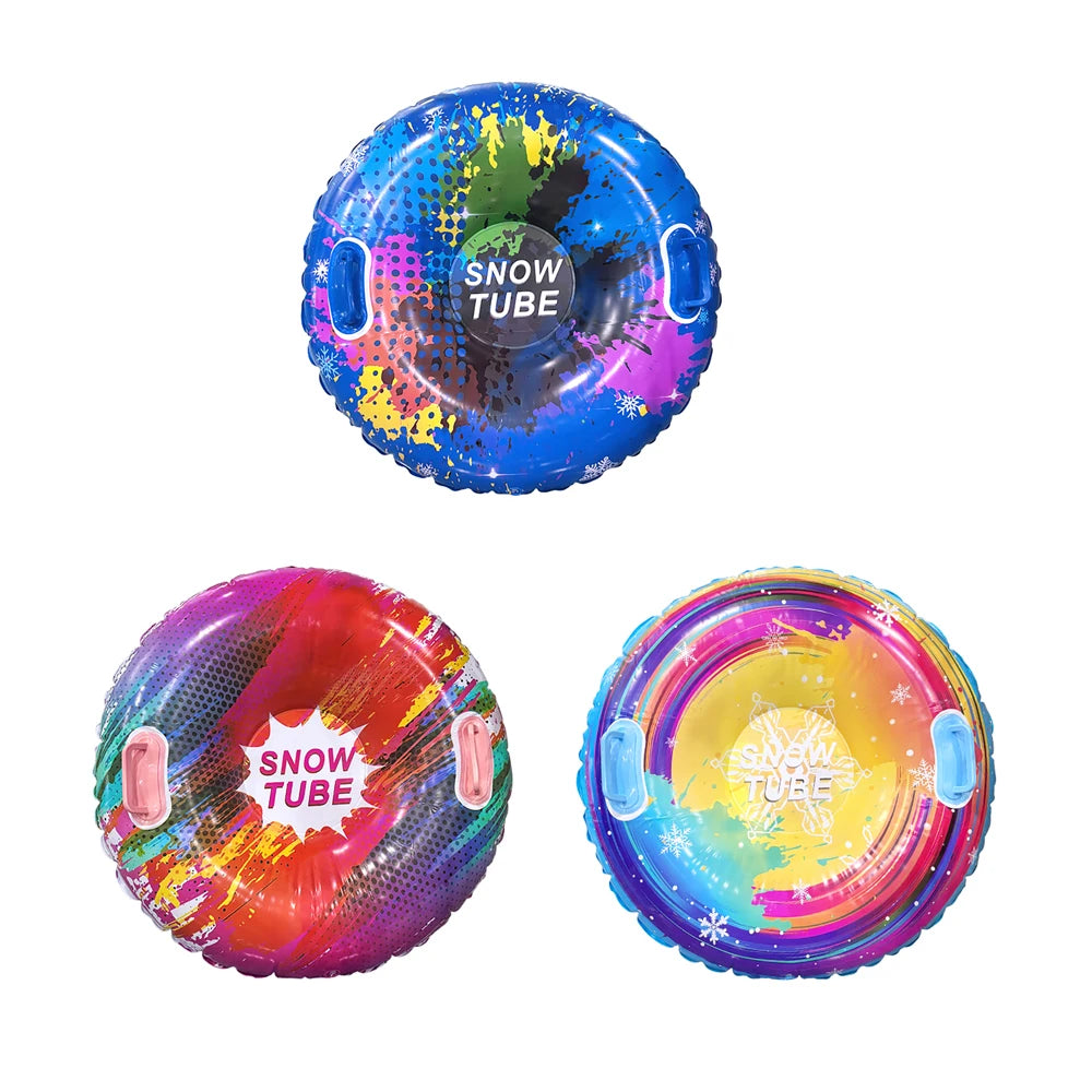 Colorful Inflatable Snow Tube Ring Thickened Pvc Seat With Handles 1005010273356530-HXQ-XC-BDZ