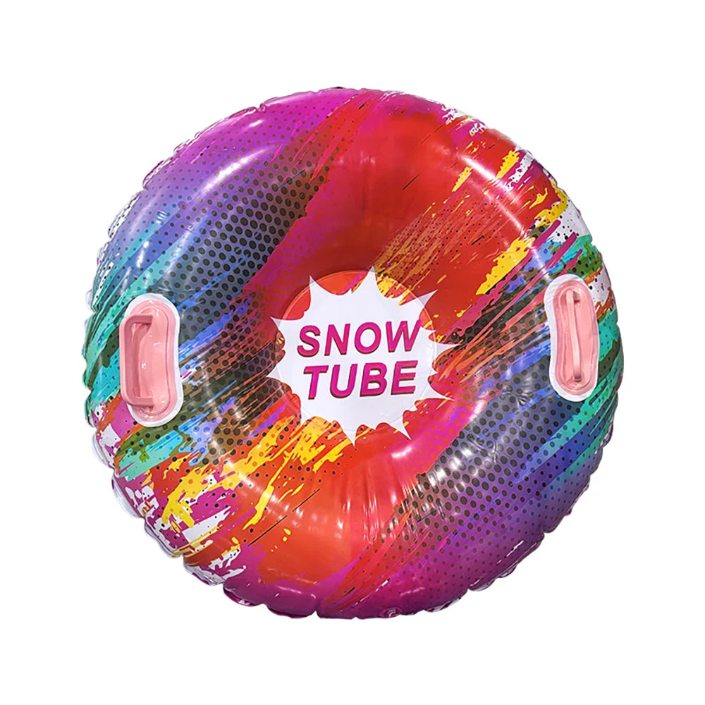 Colorful Inflatable Snow Tube Ring Thickened Pvc Seat With Handles 1005010273356530-HXQ-XC-BDZ