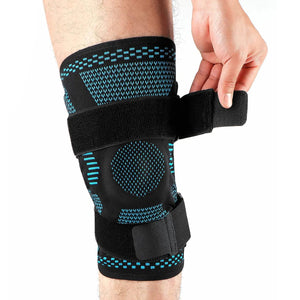 Compression Knee Brace Sleeve With Side Stabilizers Patella Gel And Straps 1005005843095625-1PCS Light Grey-S