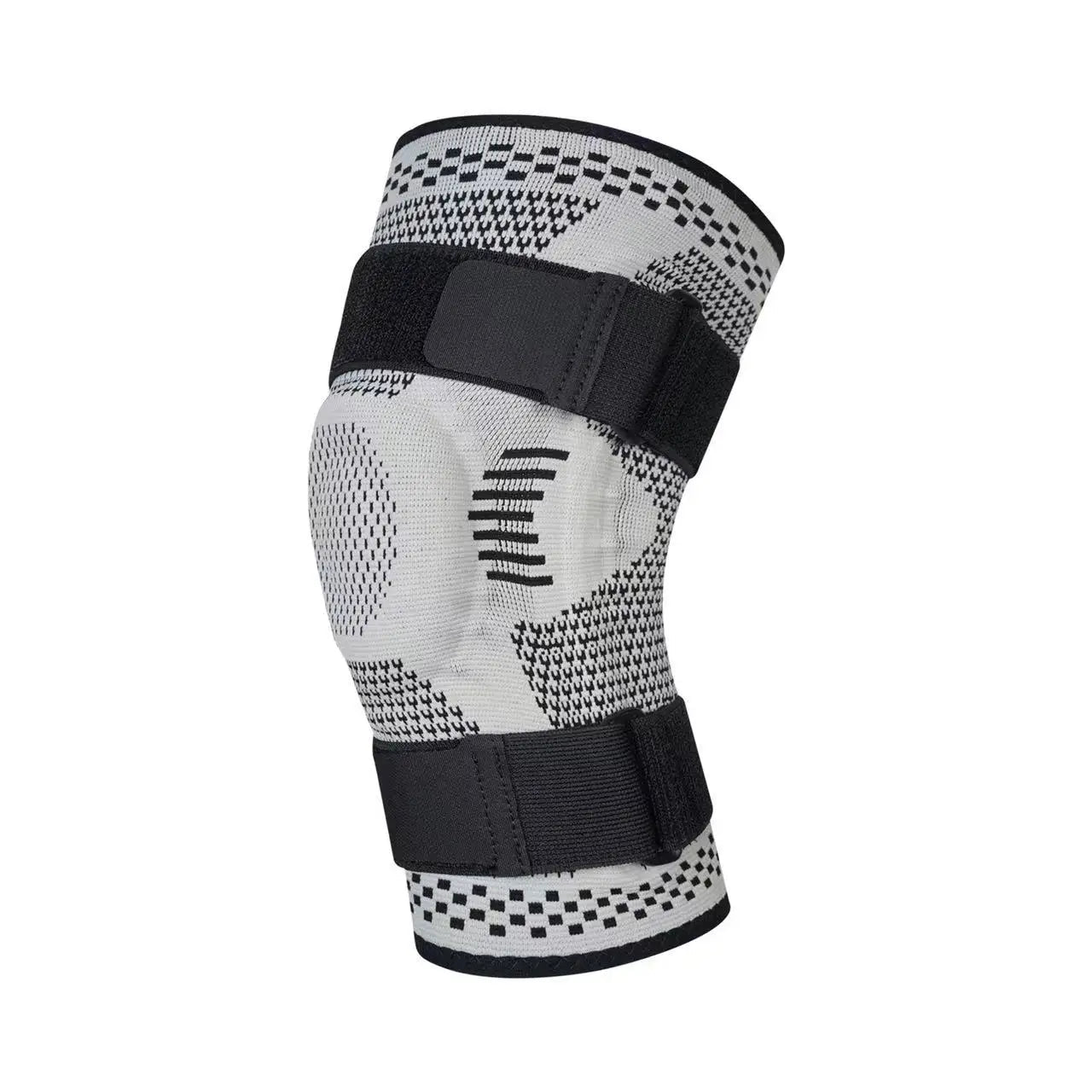 Compression Knee Brace Sleeve With Side Stabilizers Patella Gel And Straps 1005005843095625-1PCS Light Grey-S