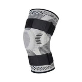 Compression Knee Brace Sleeve With Side Stabilizers Patella Gel And Straps 1005005843095625-1PCS Light Grey-S