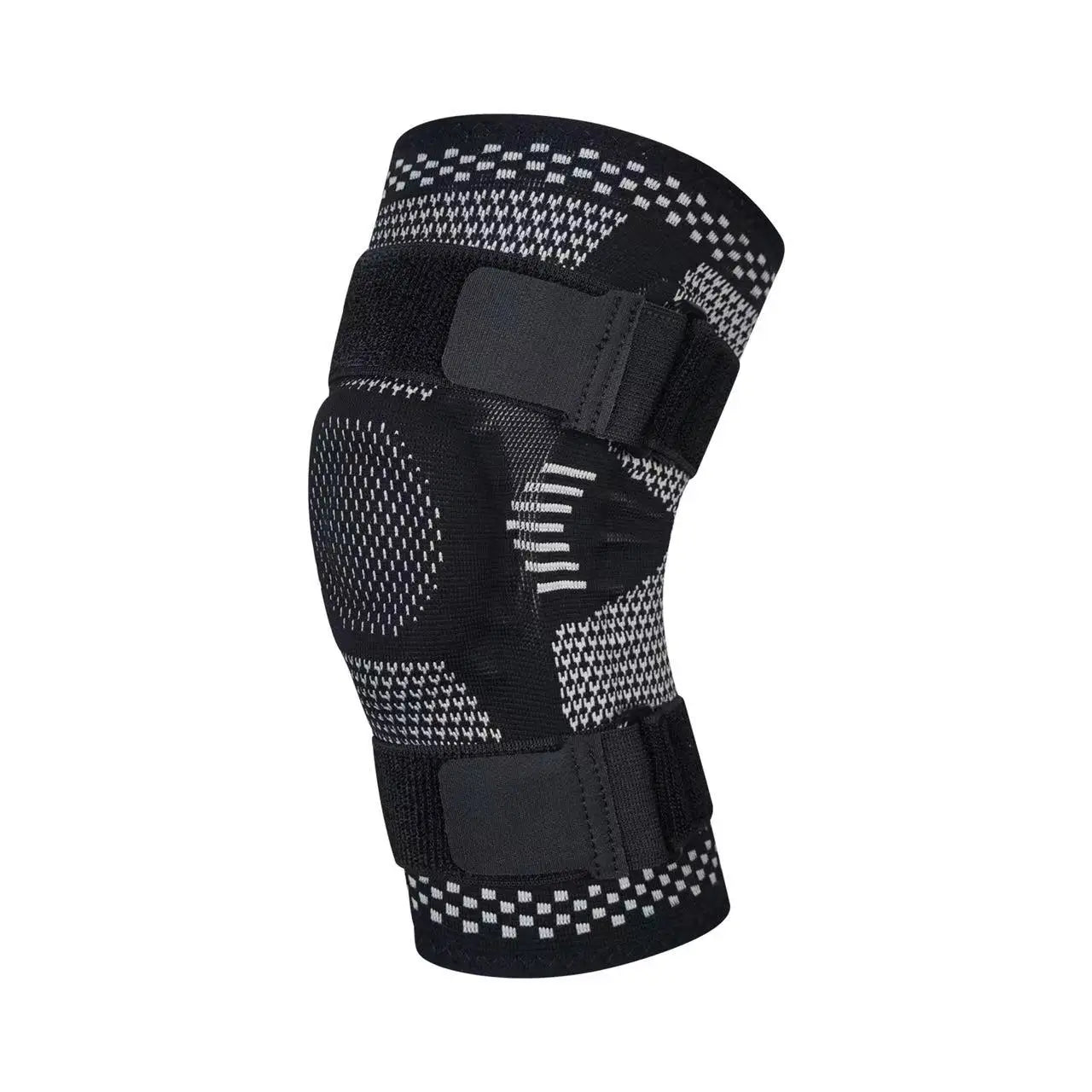 Compression Knee Brace Sleeve With Side Stabilizers Patella Gel And Straps 1005005843095625-1PCS Light Grey-S