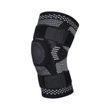 Compression Knee Brace Sleeve With Side Stabilizers Patella Gel And Straps 1005005843095625-1PCS Light Grey-S