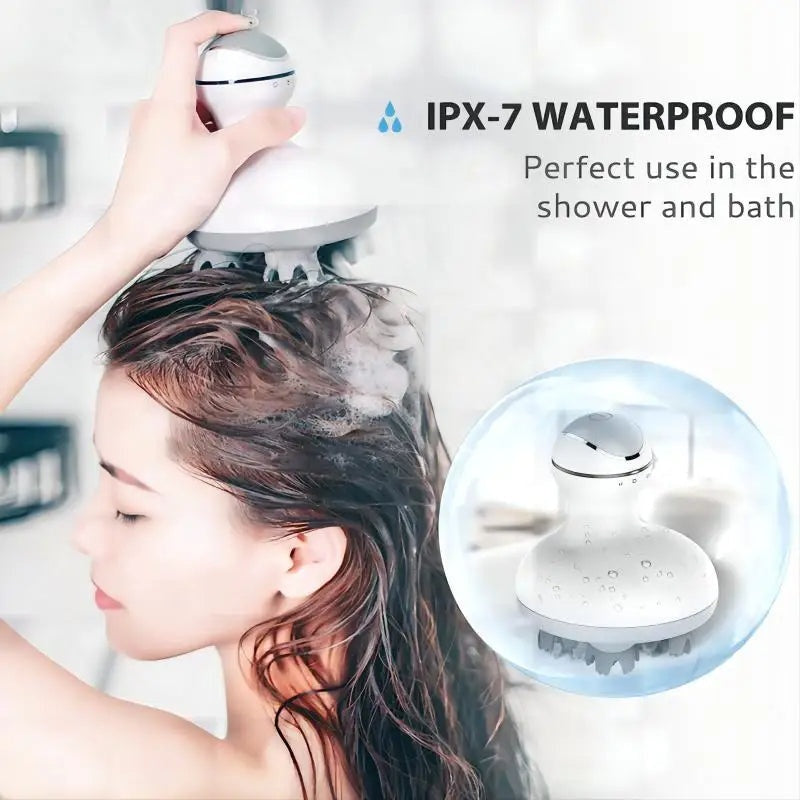 Cordless Electric Scalp Massager for Hair Growth and Relaxation