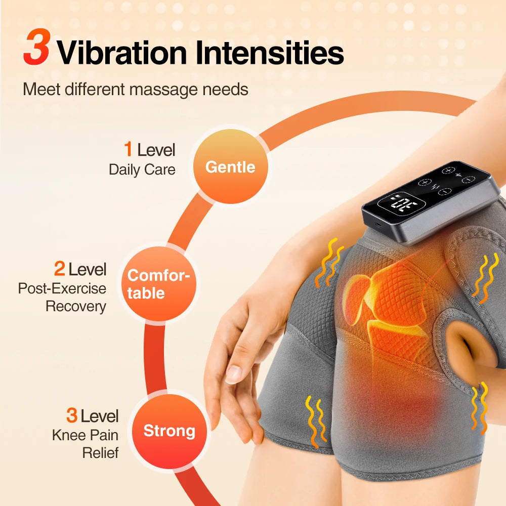 Cordless Heated Knee Wrap Massager With Vibration And Adjustable Straps 1005009534349815-3 Modes Update-1pcs