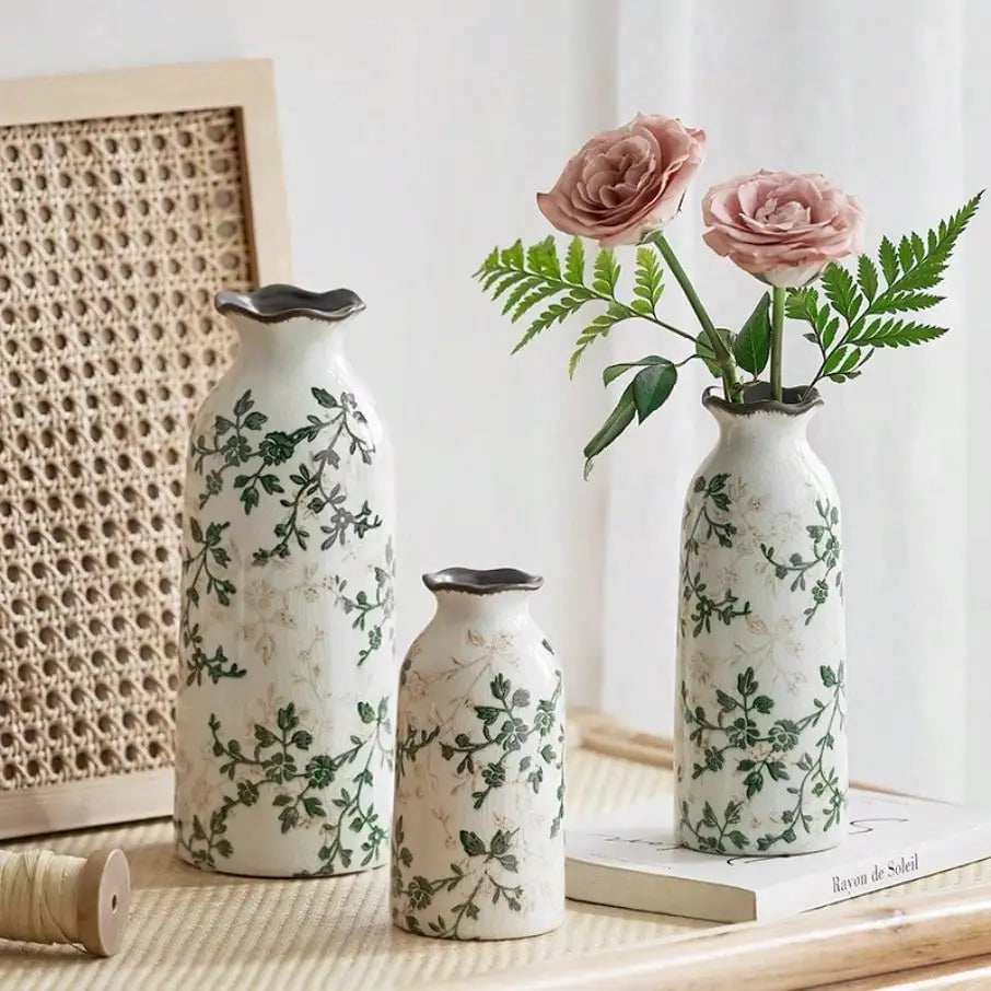 Crackle Glaze Ceramic Bud Vase For Hydroponic Flowers Table Decor 1005009016445010-M