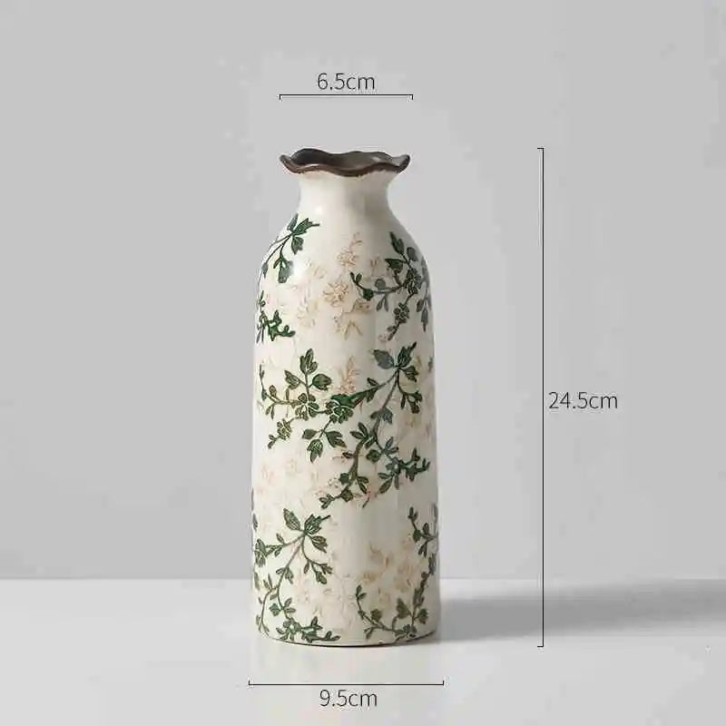 Crackle Glaze Ceramic Bud Vase For Hydroponic Flowers Table Decor 1005009016445010-M