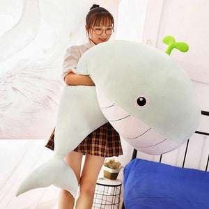 Cute Oversized Dolphin Whale Plush Doll with Big Eyes