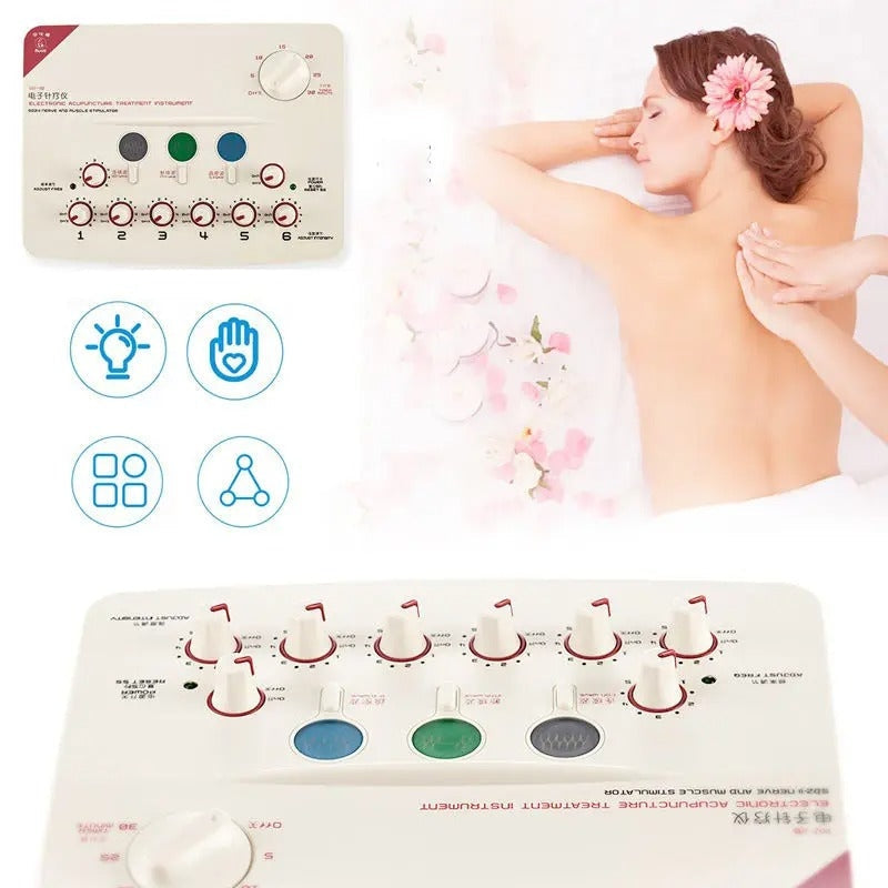 Digital Acupuncture Massager with LCD, 6-Channel Pulse Output