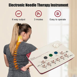 Digital Acupuncture Massager with LCD, 6-Channel Pulse Output
