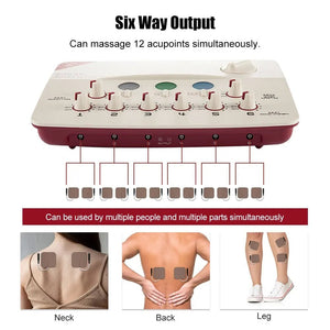 Digital Acupuncture Massager with LCD, 6-Channel Pulse Output