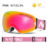Double Layer Anti Fog Uv400 Ski Goggles With Mirror Coating 1005007171296069-Yellow