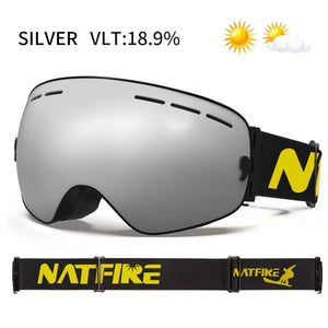 Double Layer Anti Fog Uv400 Ski Goggles With Mirror Coating 1005007171296069-Yellow