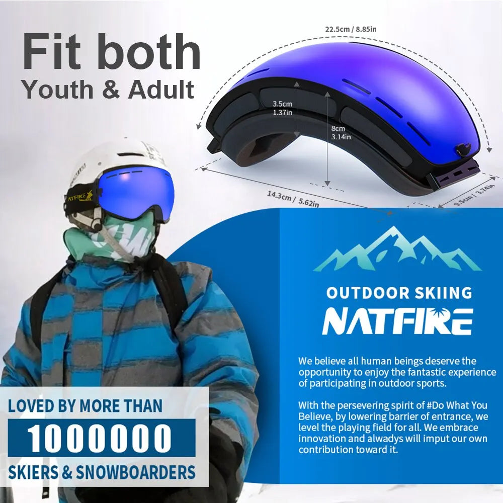 Double Layer Anti Fog Uv400 Ski Goggles With Mirror Coating 1005007171296069-Yellow